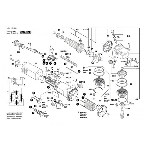 Запчасти для УШМ Bosch GWS 10-125